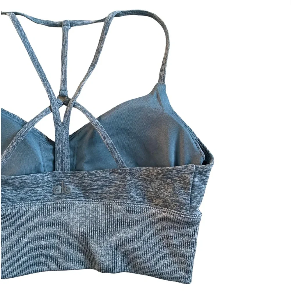 Alo Lavish Bra Soft Blue Haze Heather